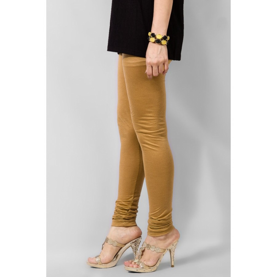 Women's Khaki Viscose Women Churidaar Tights. MVC-06